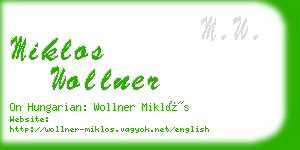 miklos wollner business card